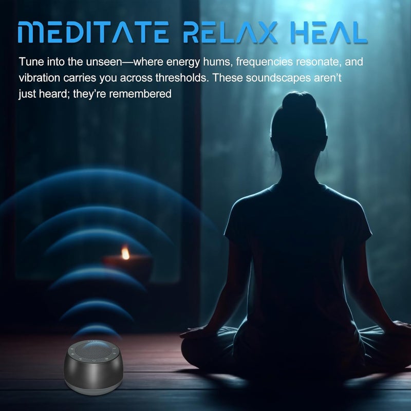 Winish Meditation Sound Machine,Electric Tibet Singing Bowl Machine Frequency Healing Devices,9 Tones Singing Bowl Frequency Generator for Healing with 4 Level Timer,Sound Bowls for Healing - Image 2